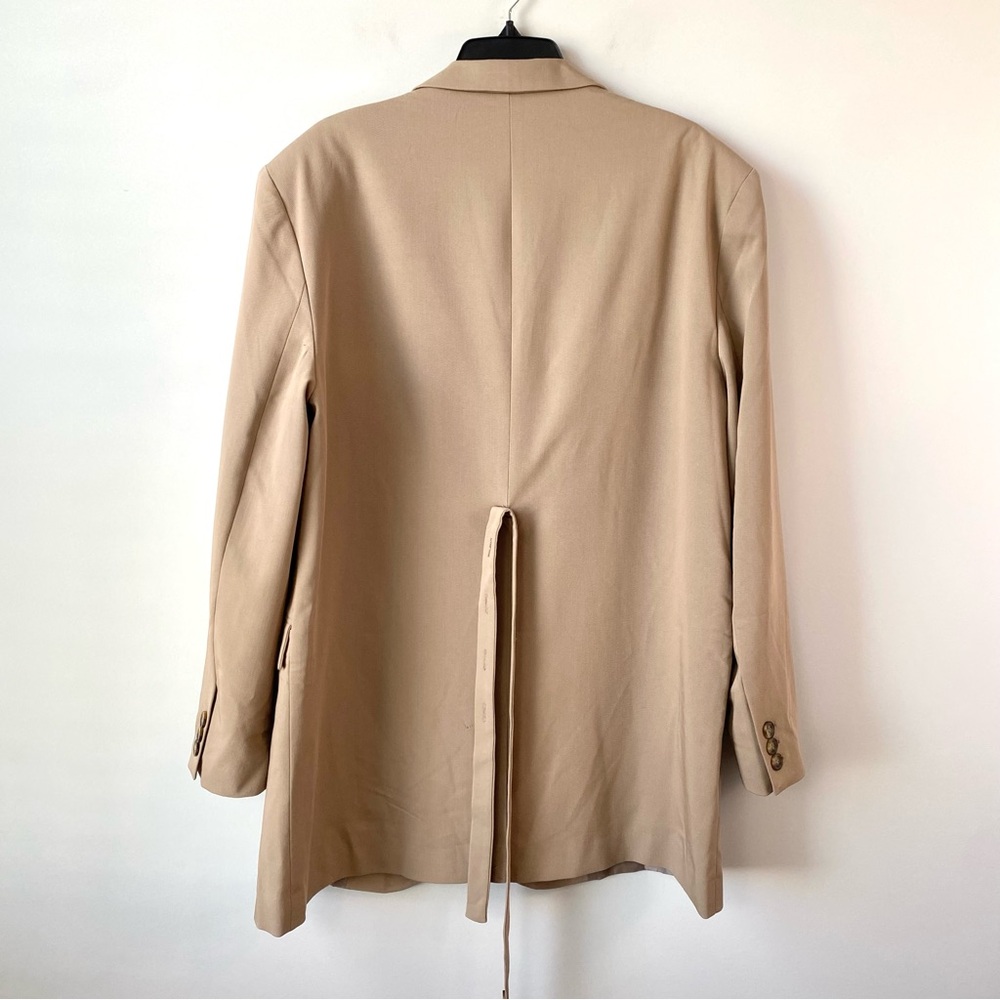 Belted Beige Blazer Jacket - Womens - Picture 8 of 12